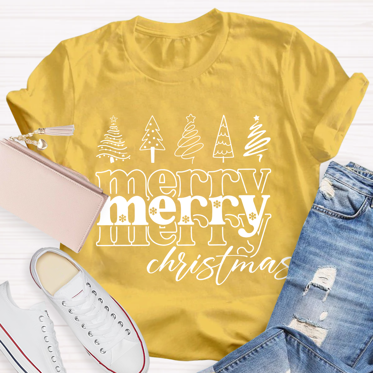 Merry Christmas Tree Teacher T-Shirt