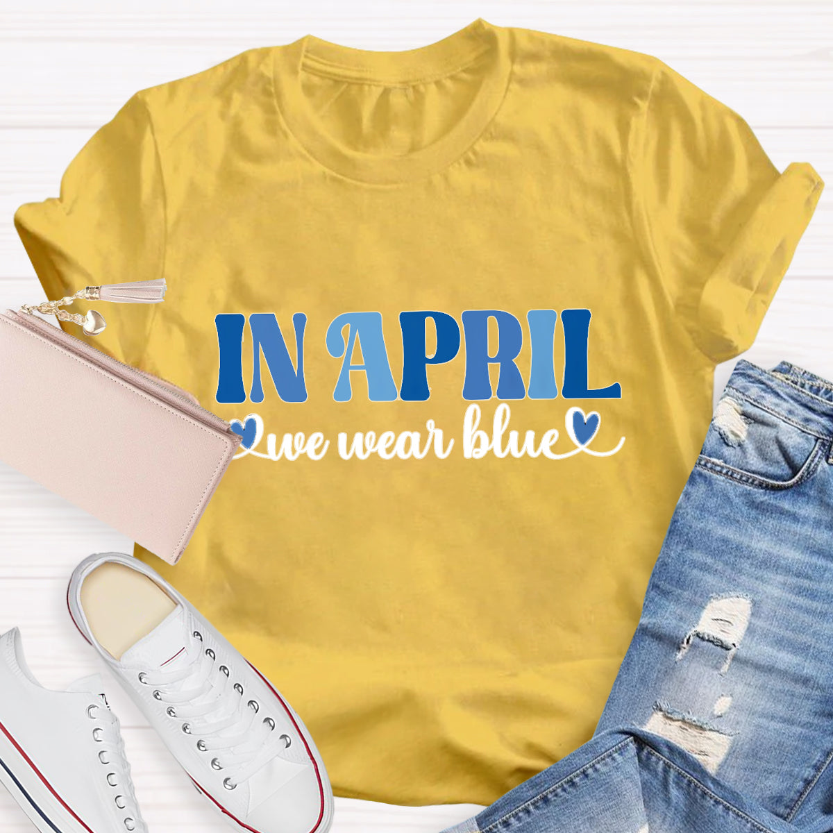 In April We Wear Blue Heart T-Shirt