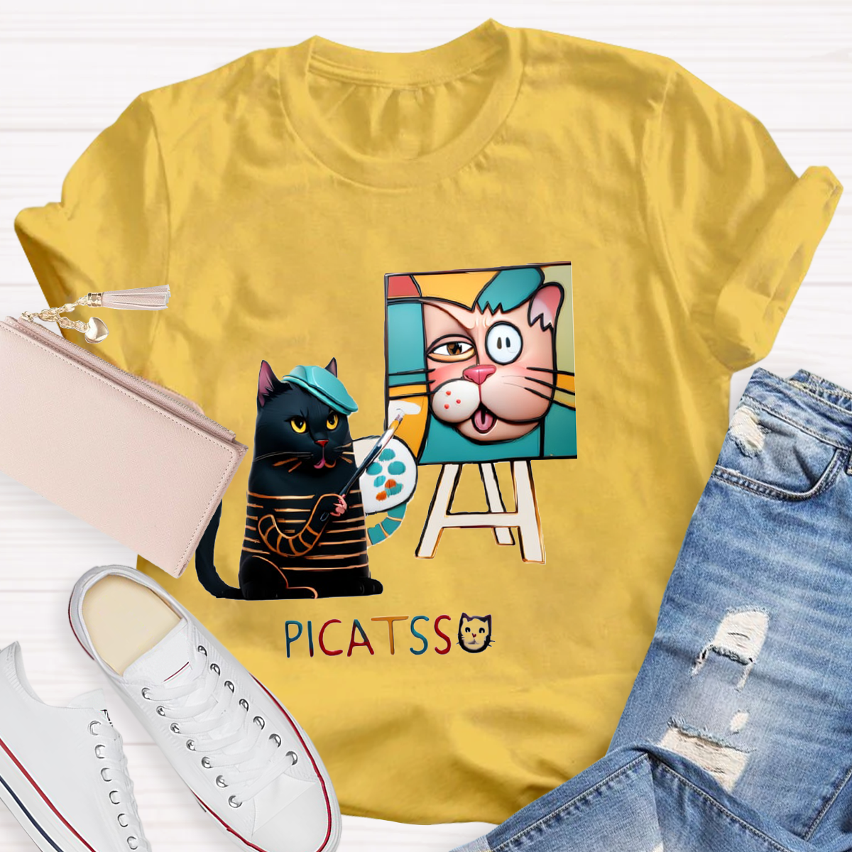 Funny Picatsso  Art Teacher T-Shirt