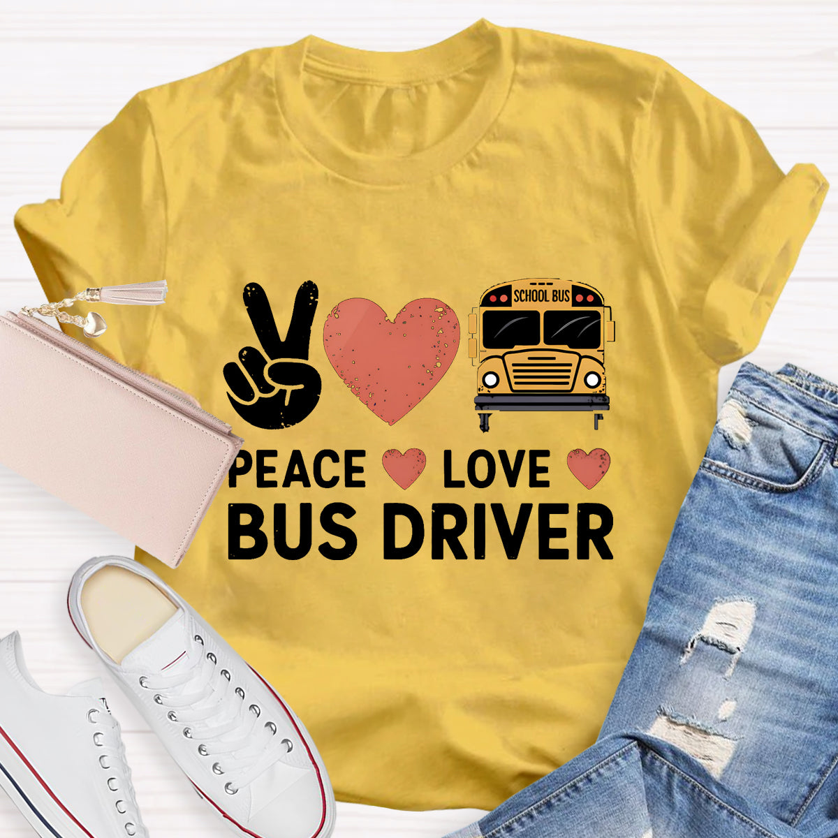 Peace Love Bus Driver T-Shirt