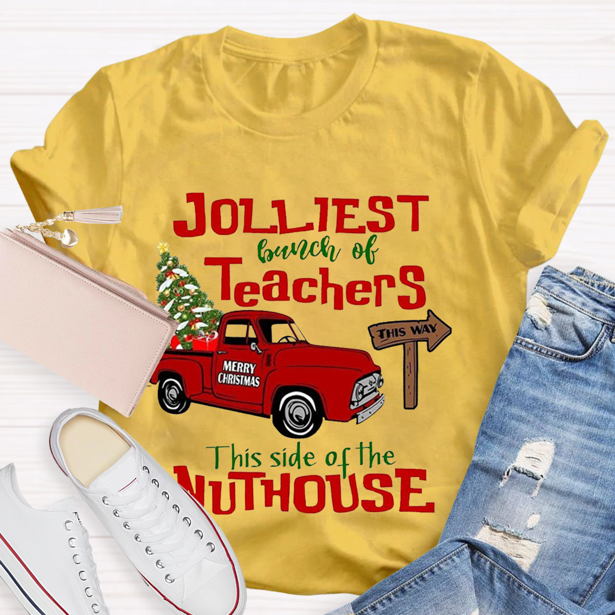 Jolliest Bunch of Teachers Teacher T-Shirt