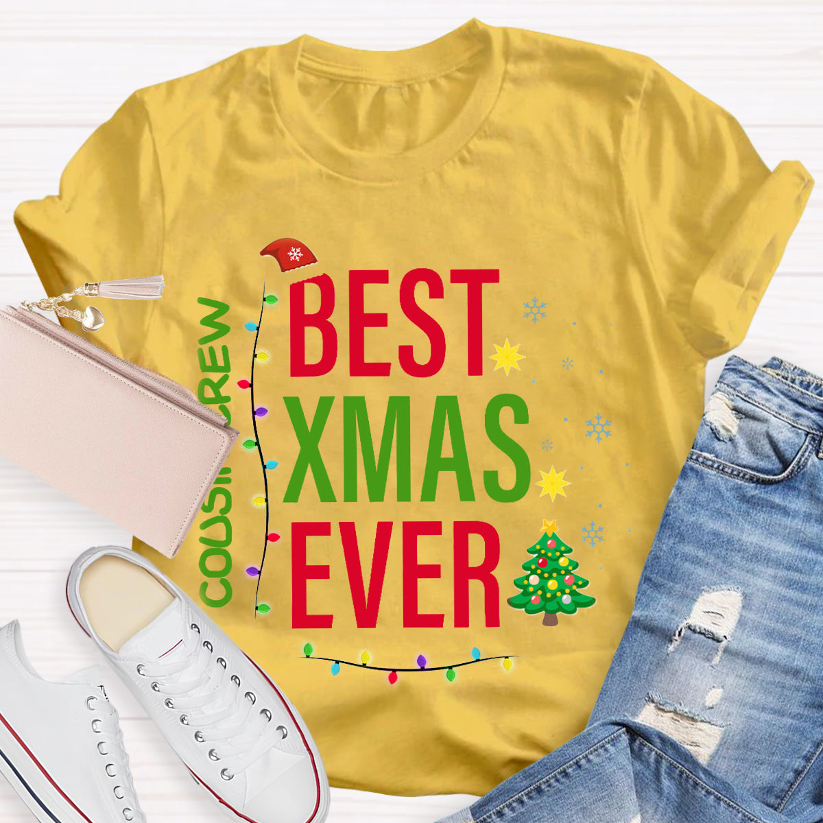 Personalized Team Name Best Xmas Ever T-Shirt