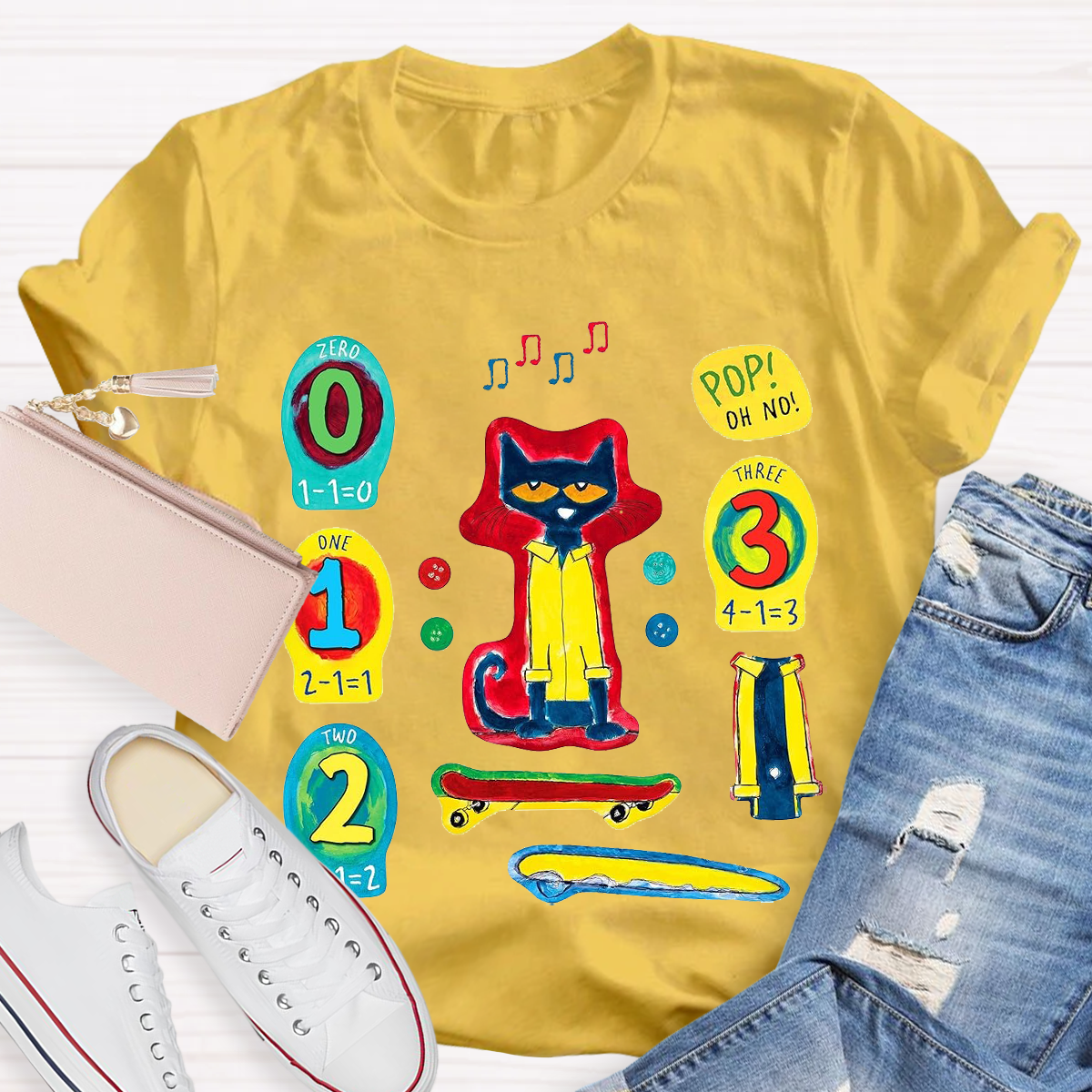 Pet Cat Funny Design Teacher T-Shirt