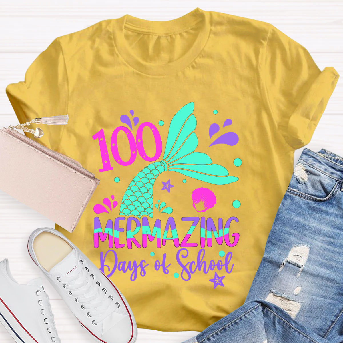 100 Mermazing Days Of School T-Shirt