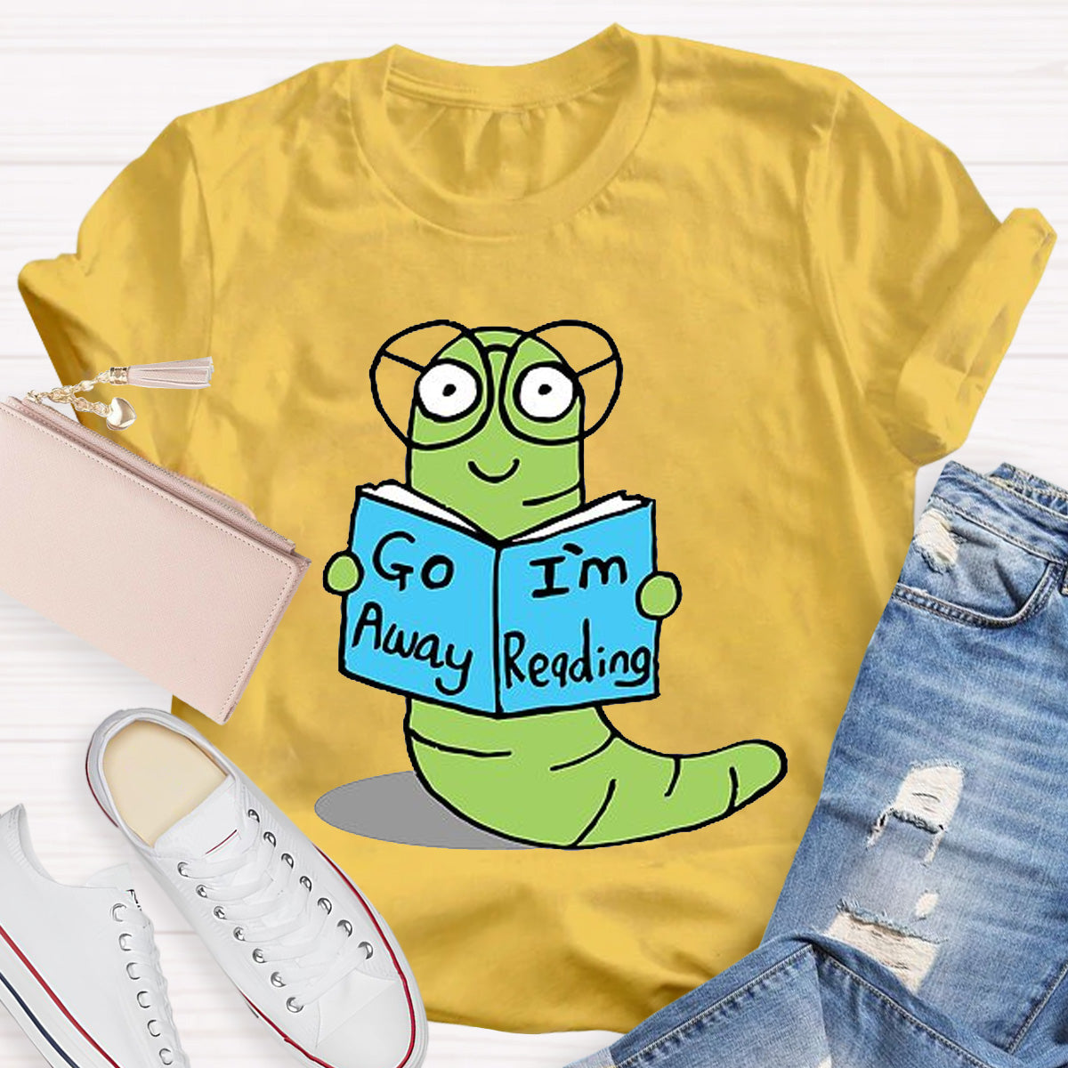 Go Away I'm Reading Teacher T-Shirt