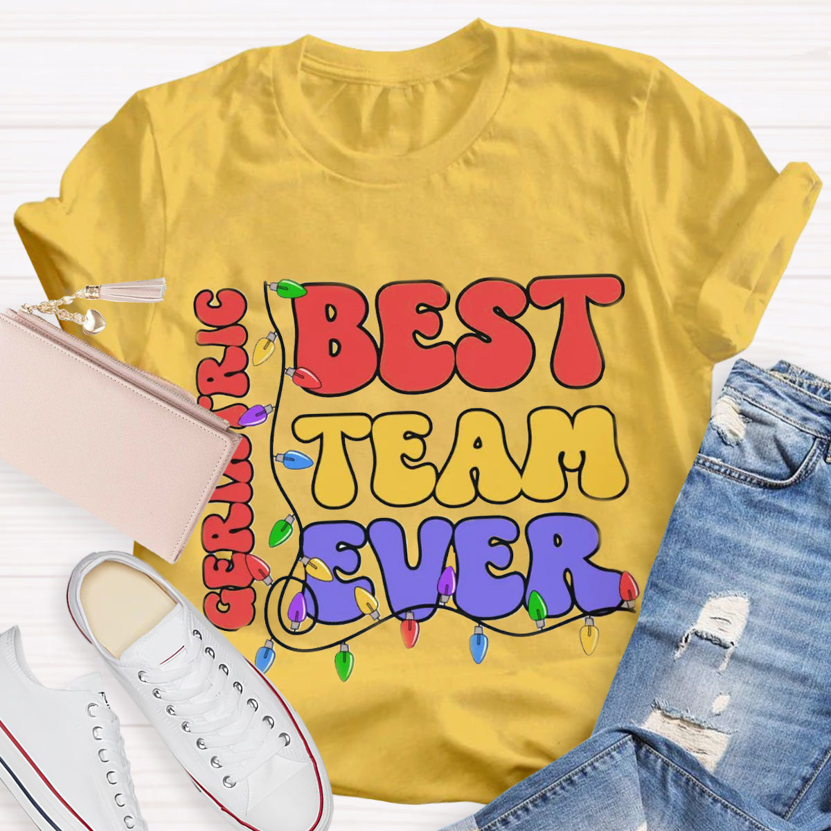 Personalized Team Name Christmas Teacher T-Shirt