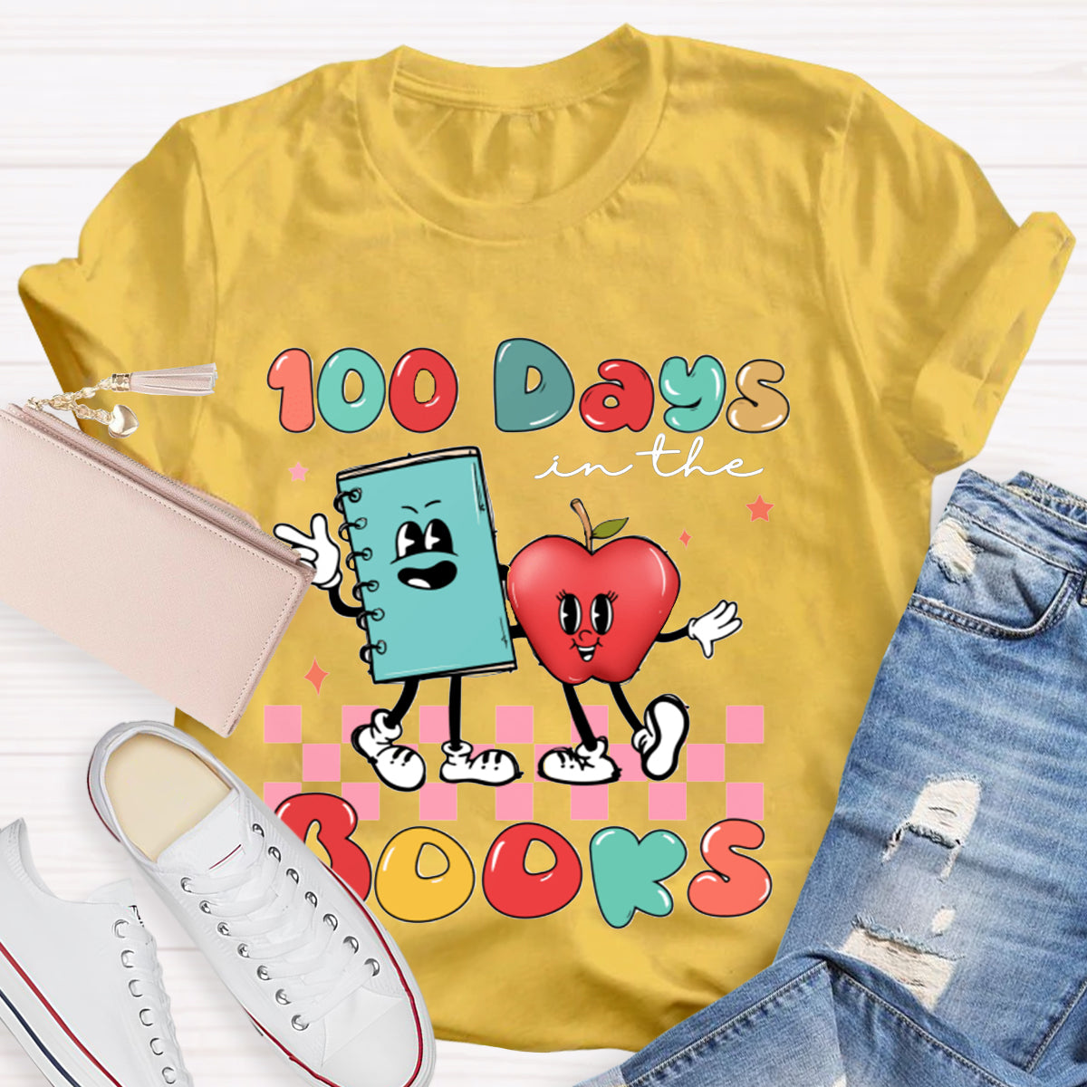 100 Days In The Books Teacher T-Shirt