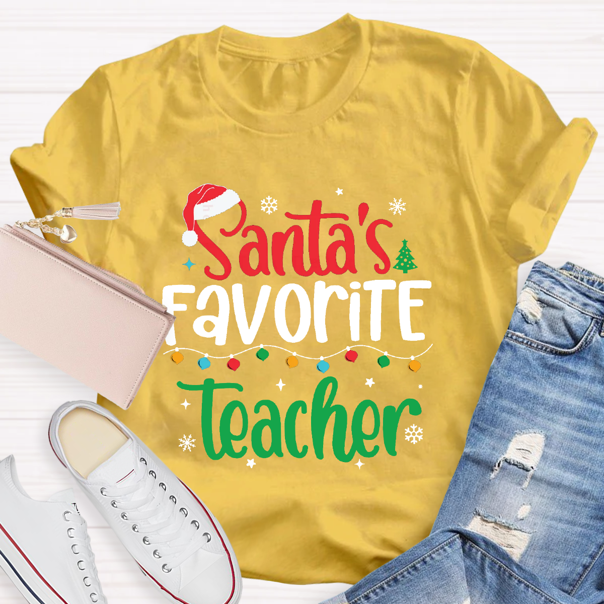 Santa's Favorite Teacher T-Shirt