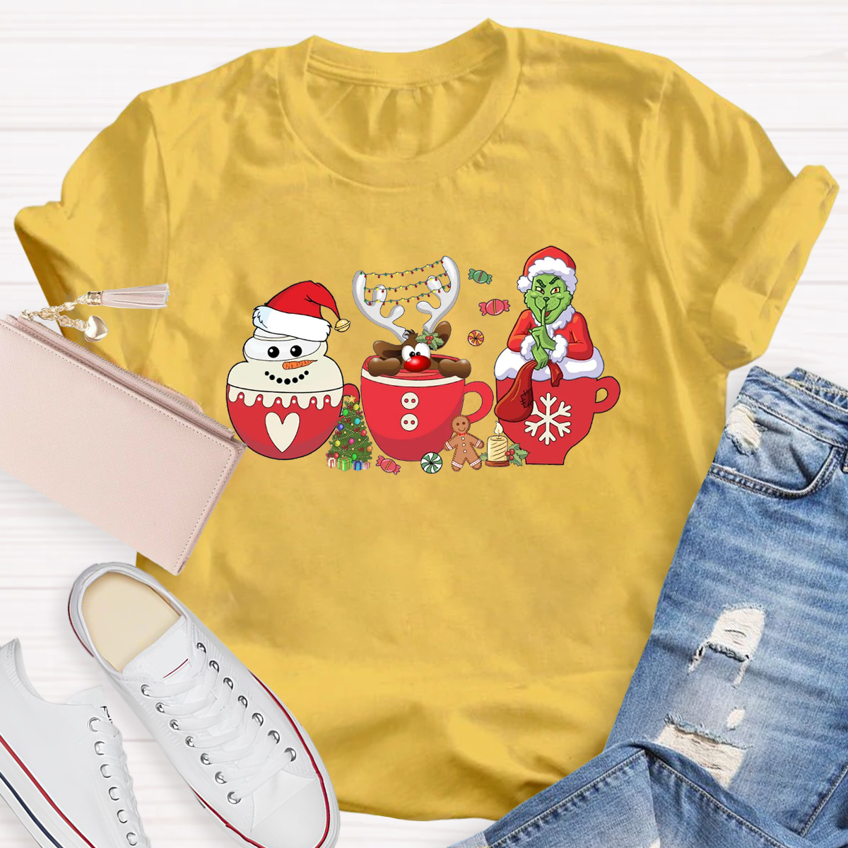 Retro Grinch Christmas Coffee T-Shirt