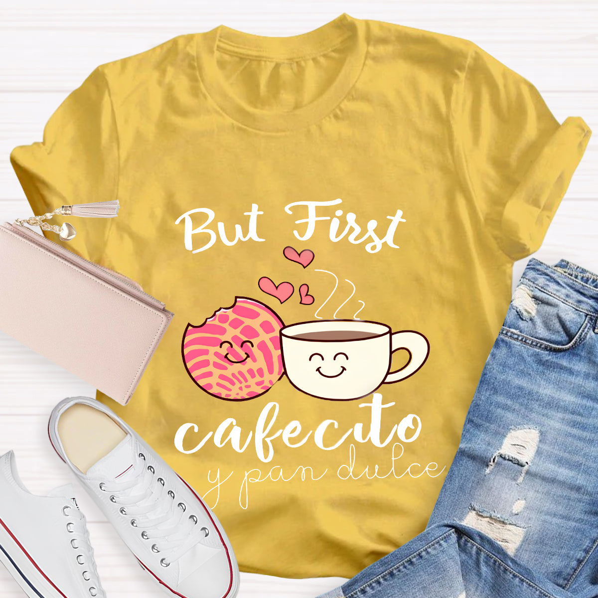 But First Cafecito Y Pan Dulce Spanish T-Shirt