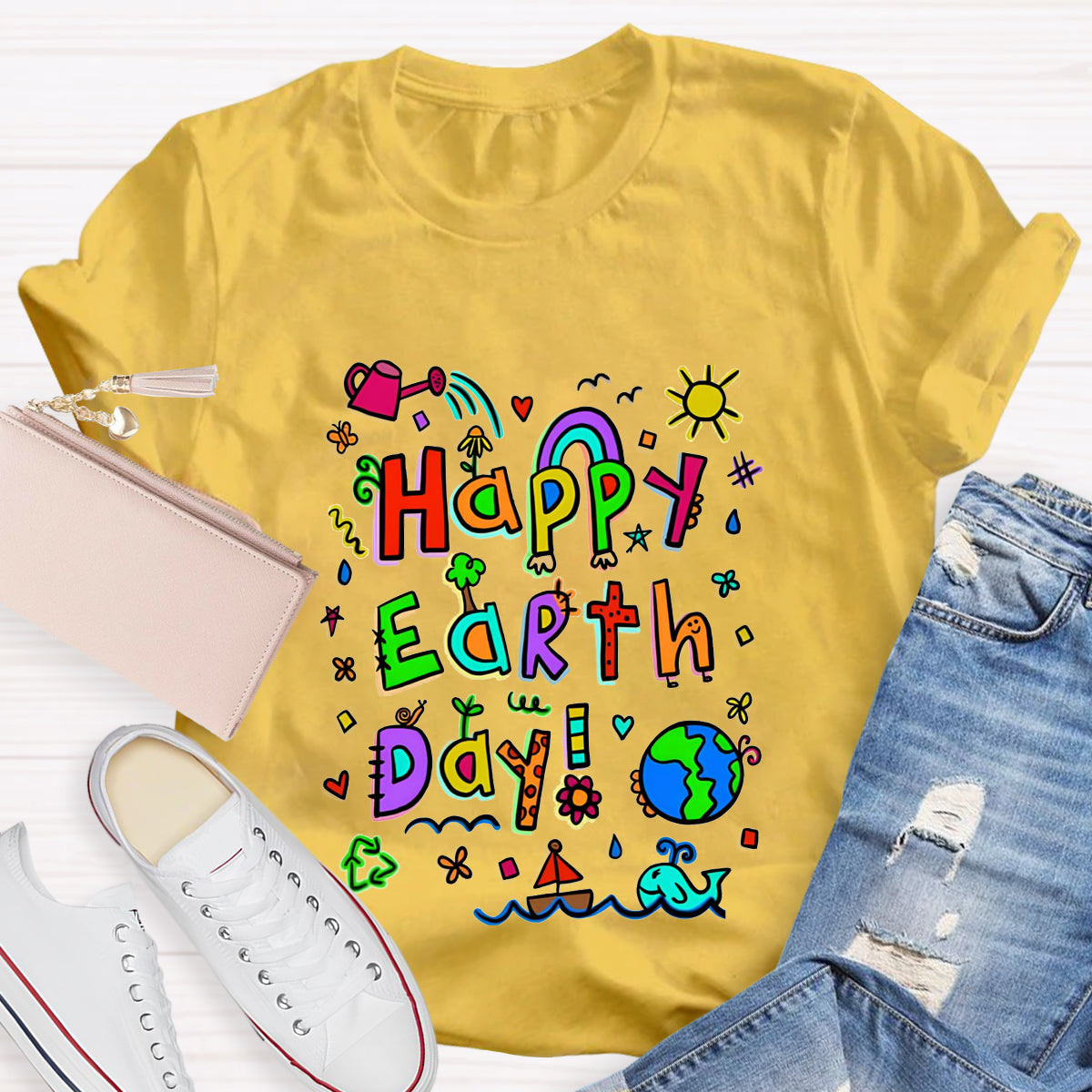 Floral Happy Earth Day T-Shirt