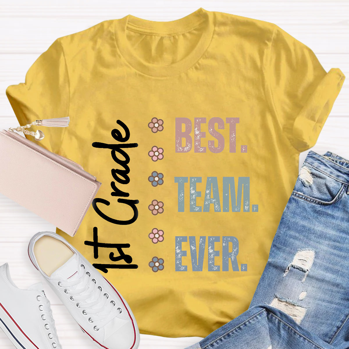 Personalized Grade Best Team Ever Teacher T-Shirt