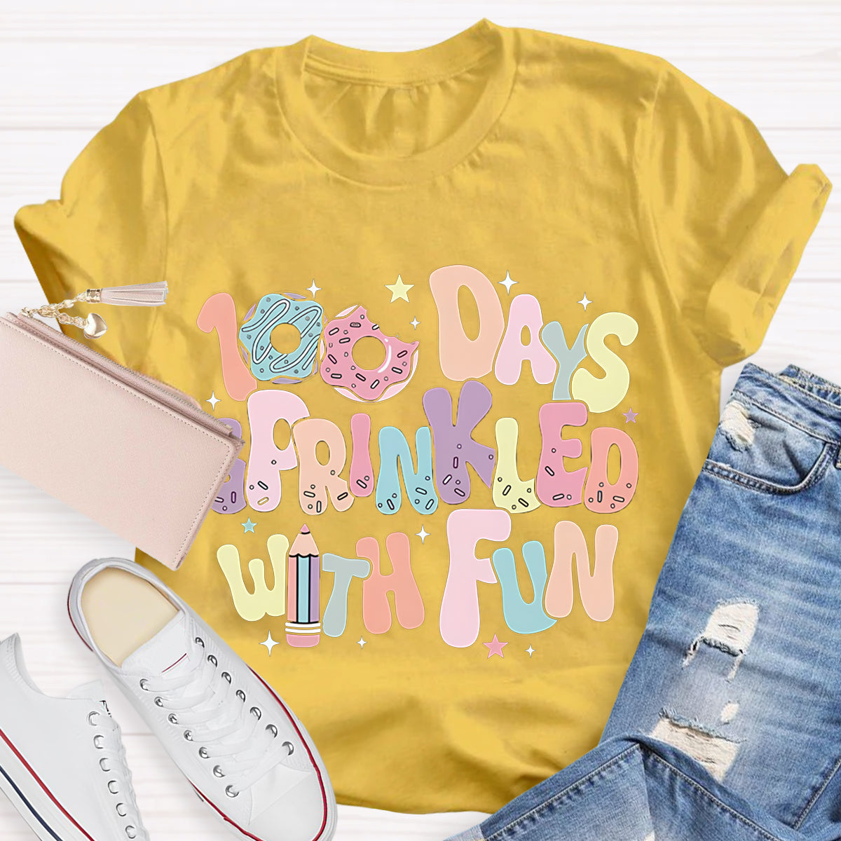 100 Days Sprinkled With Fun Teacher T-Shirt