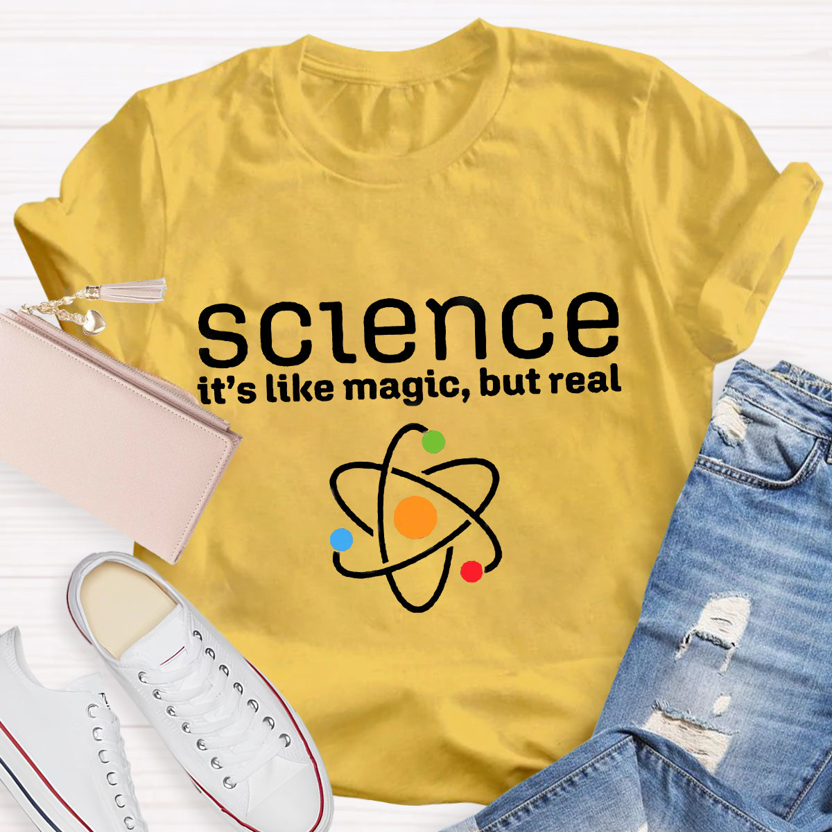 Science It's Like Magic But Real Teacher T-Shirt