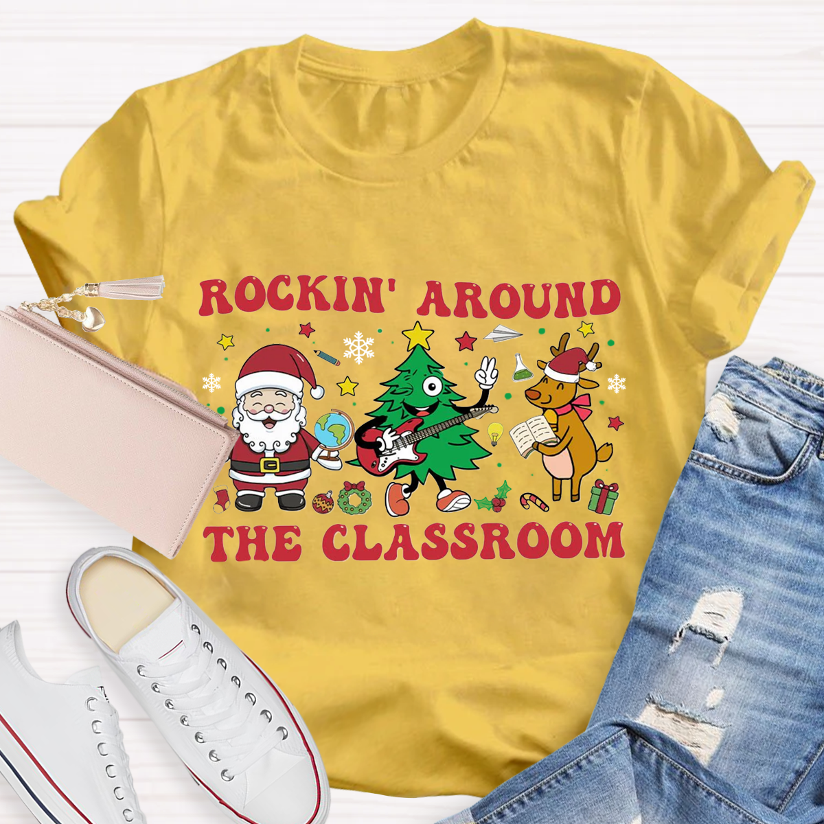 Rockin Around The Classroom Teacher T-Shirt