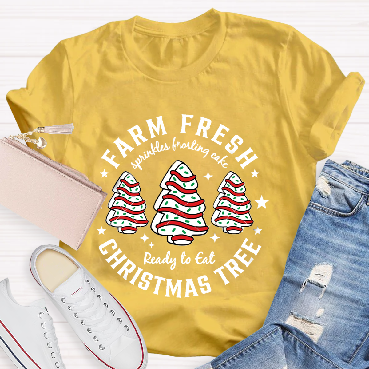 Farm Fresh Christmas Tree Teacher T-Shirt