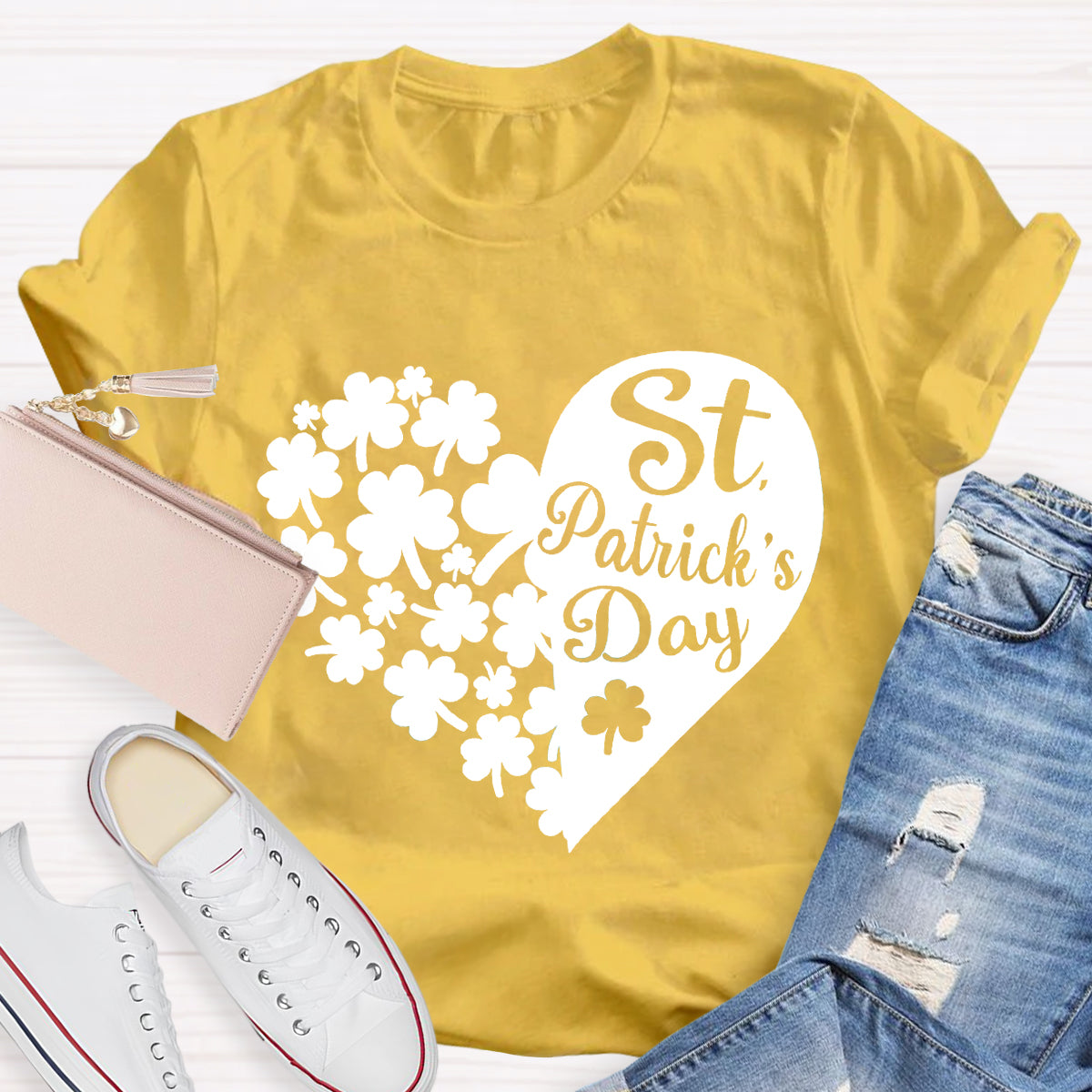 Lucky Shamrock St Patricks Day Teacher T-Shirt