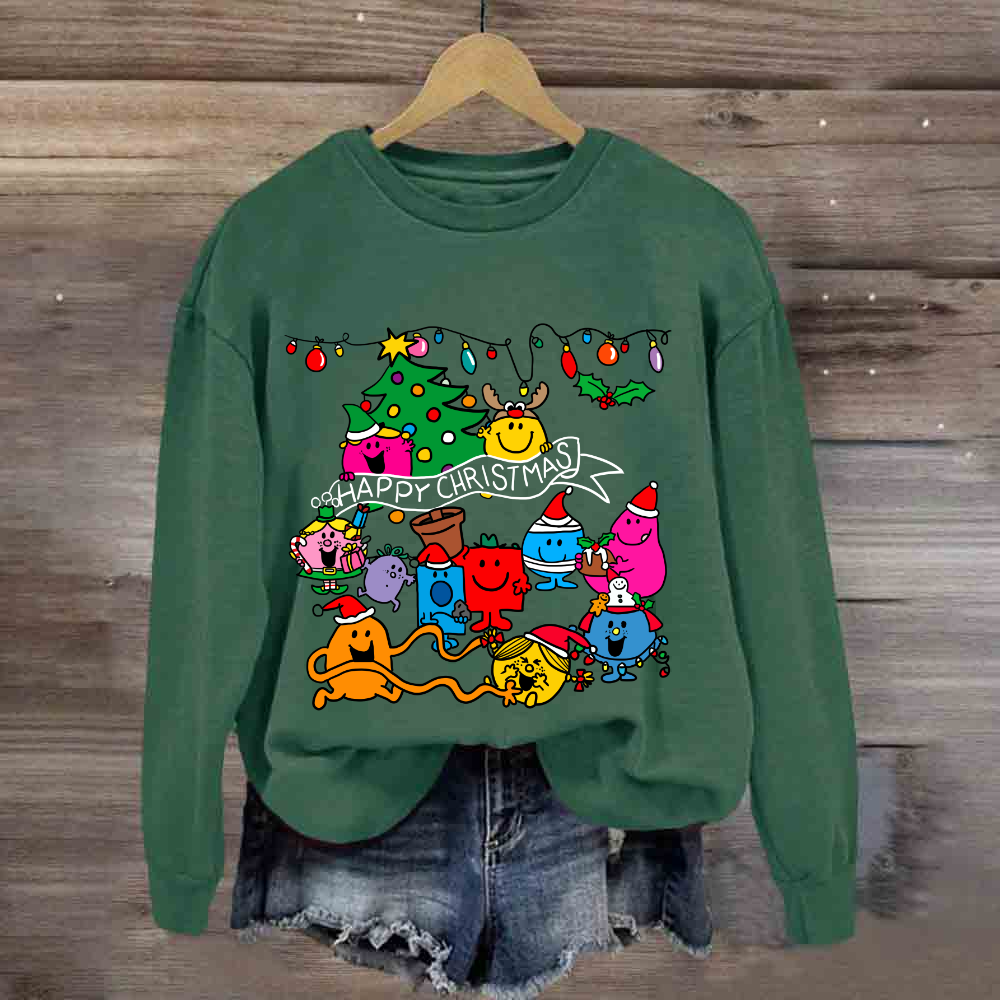 Little Miss Characters Happy Christmas Sweatshirt