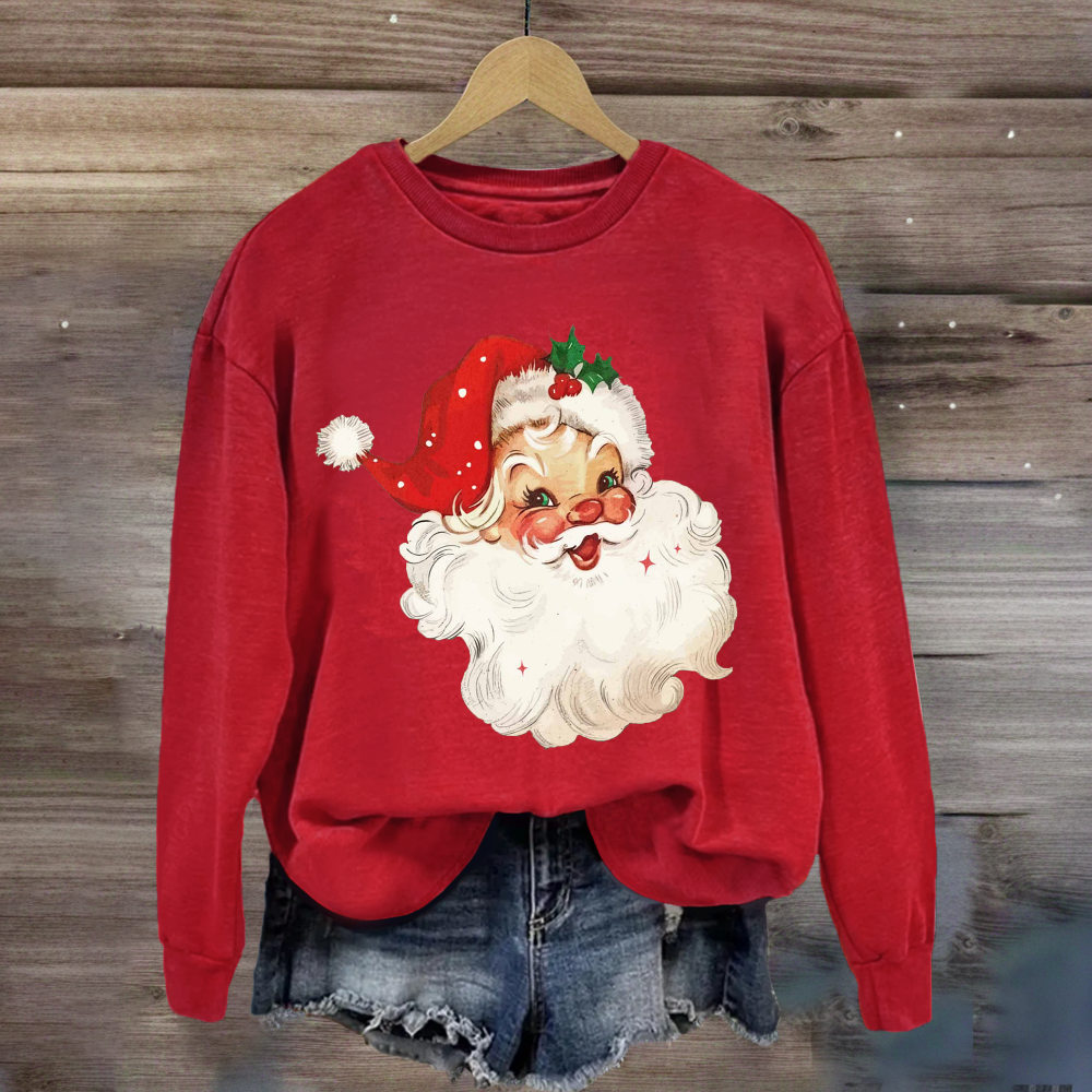 Red Vintage Santa Sweatshirt