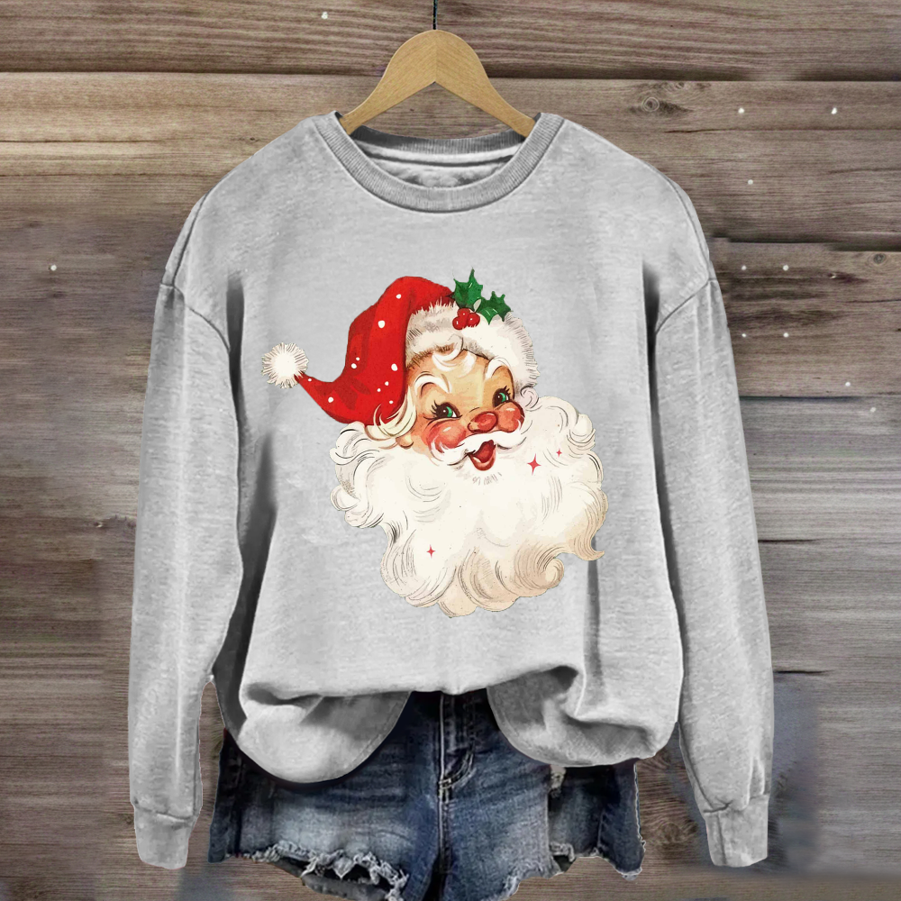 Red Vintage Santa Sweatshirt