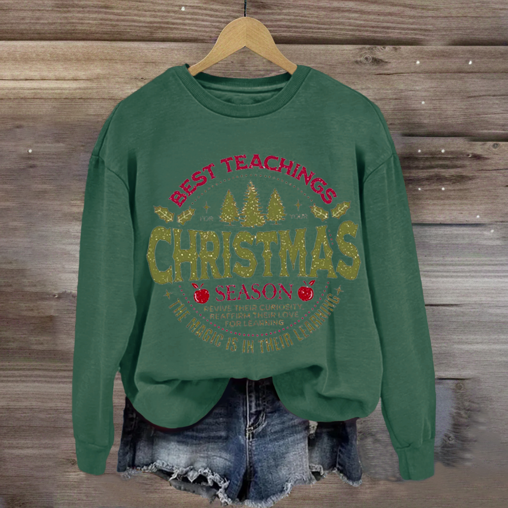 Comfort Colors Christmas Teacher Sweatshirt