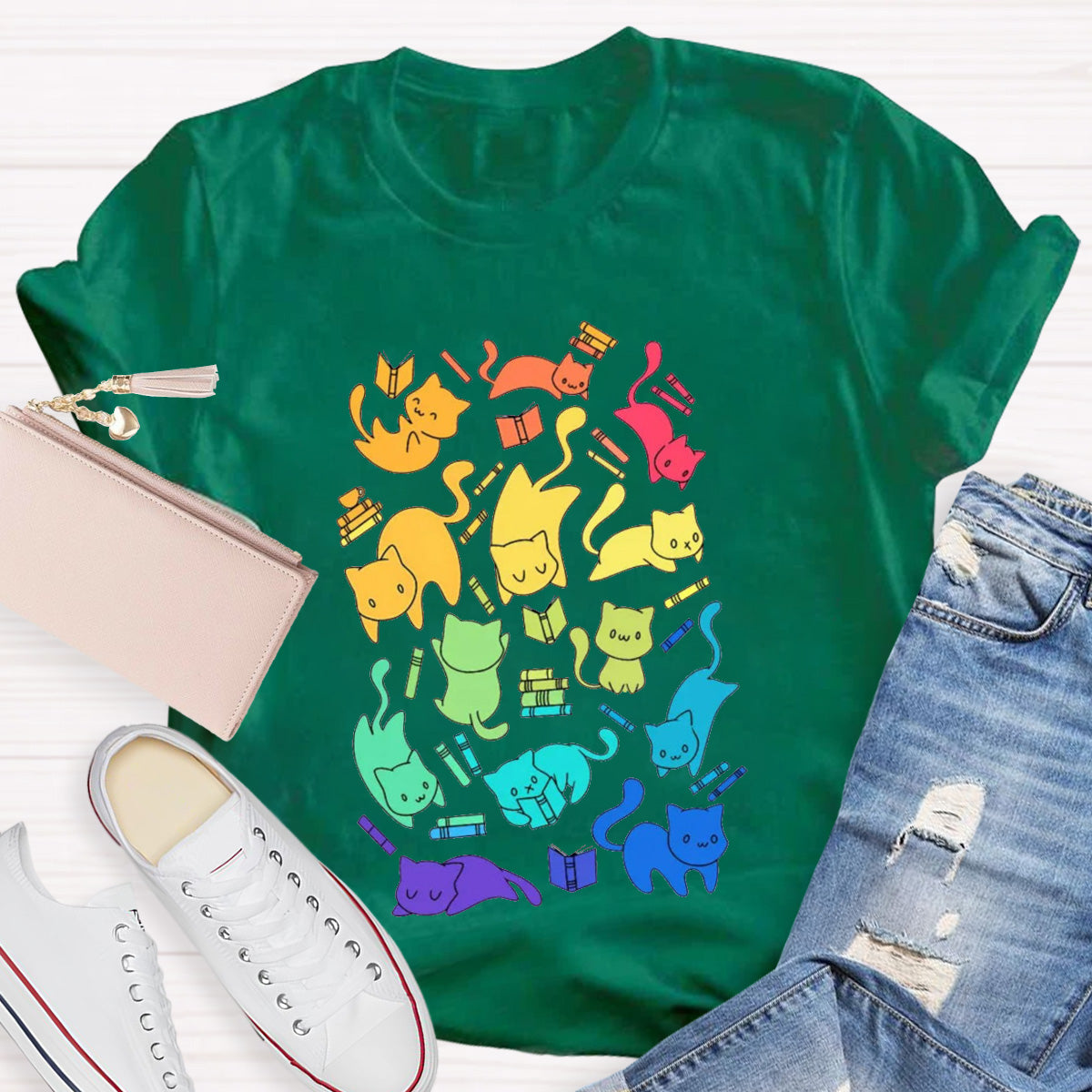 Funny Cat Art Teacher T-Shirt