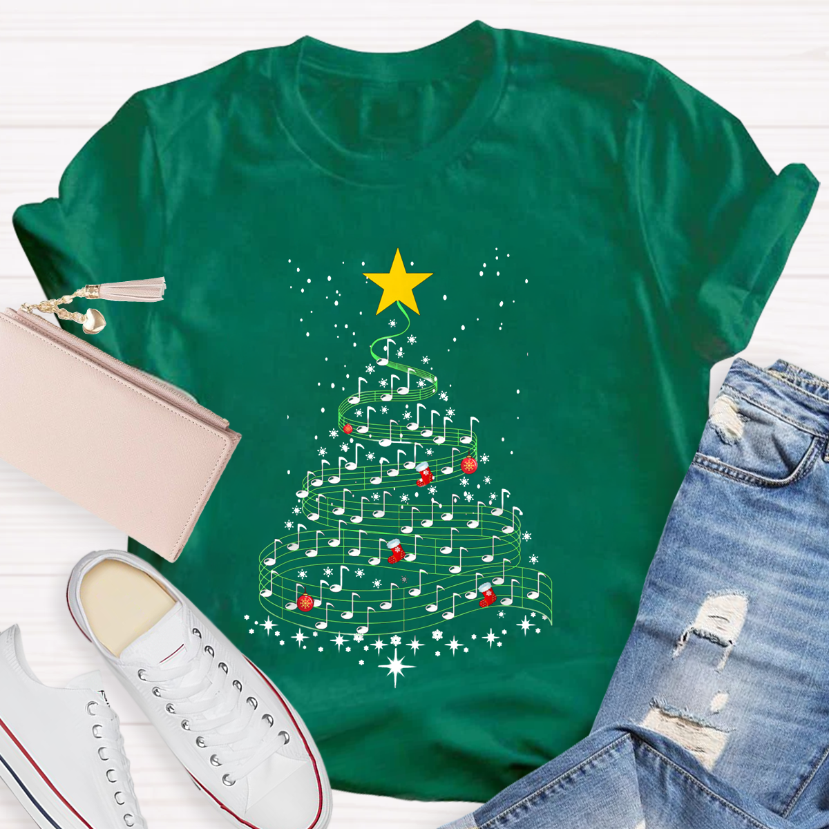 Christmas Tree Music Teacher T-Shirt