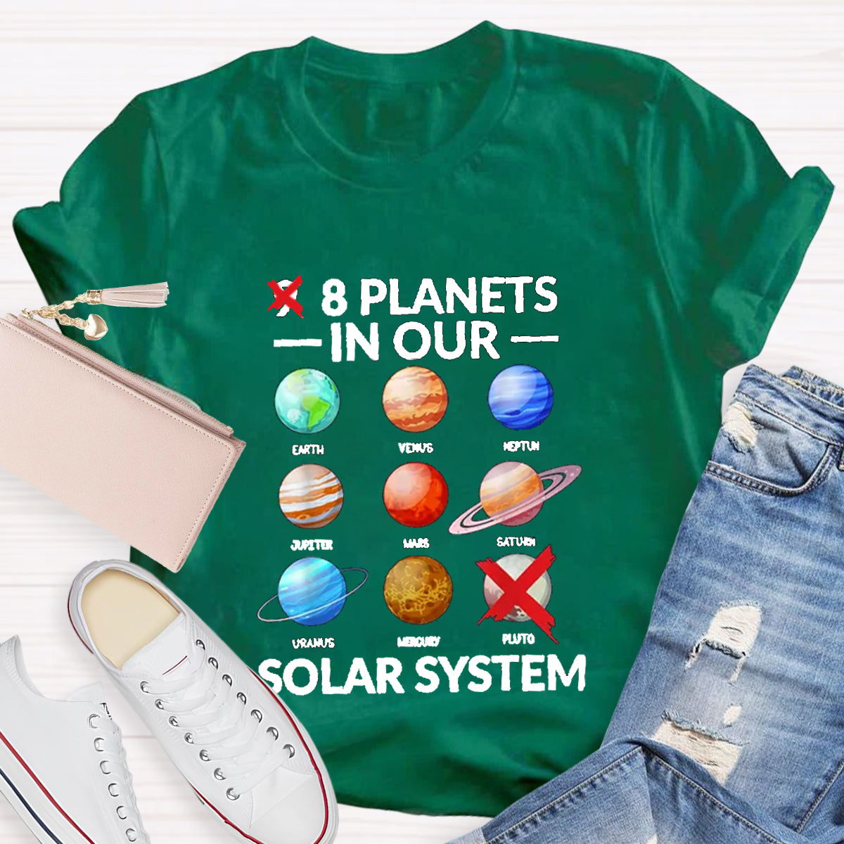 8 Planets In Our Solar System T-Shirt