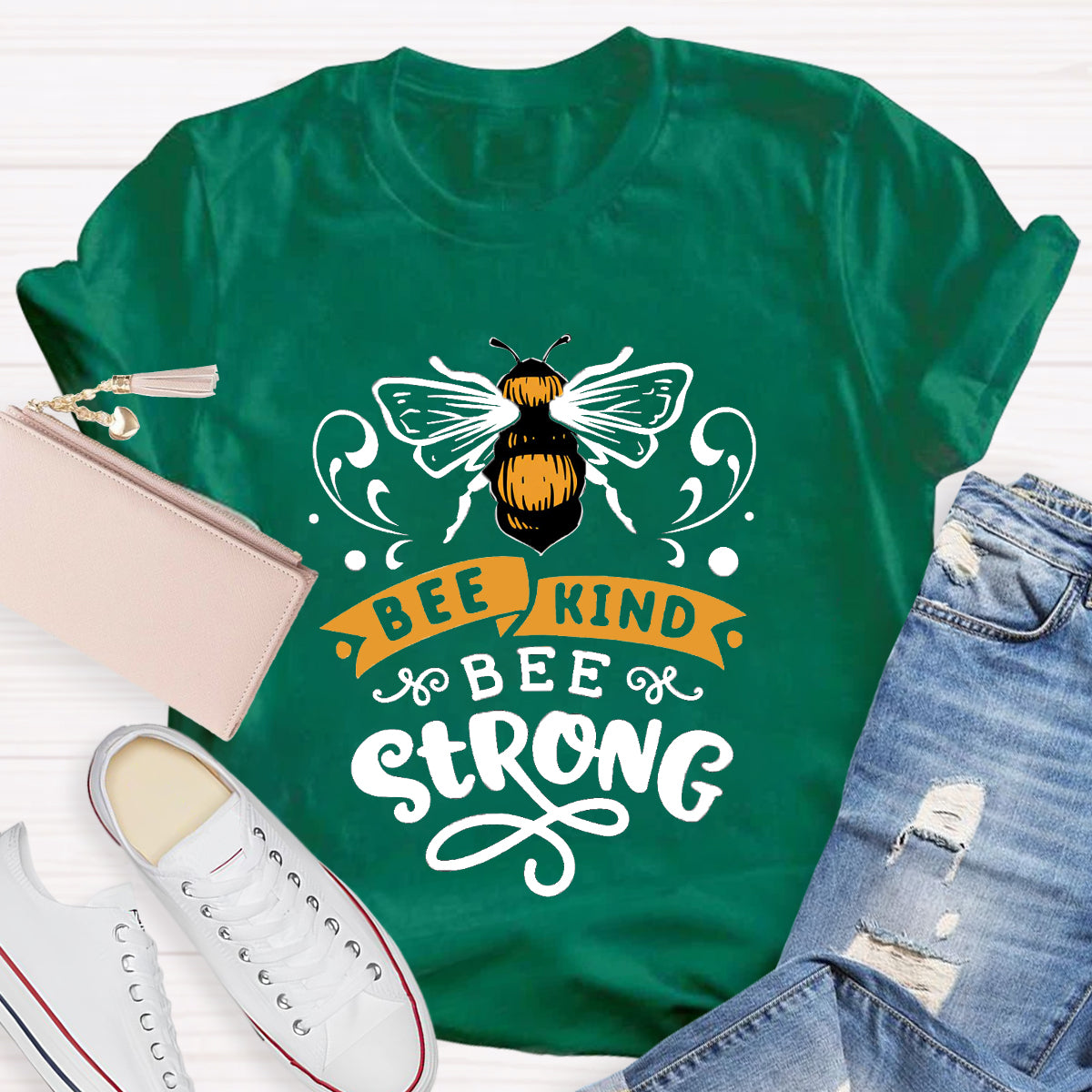Bee Kind Bee Strong Teacher T-Shirt
