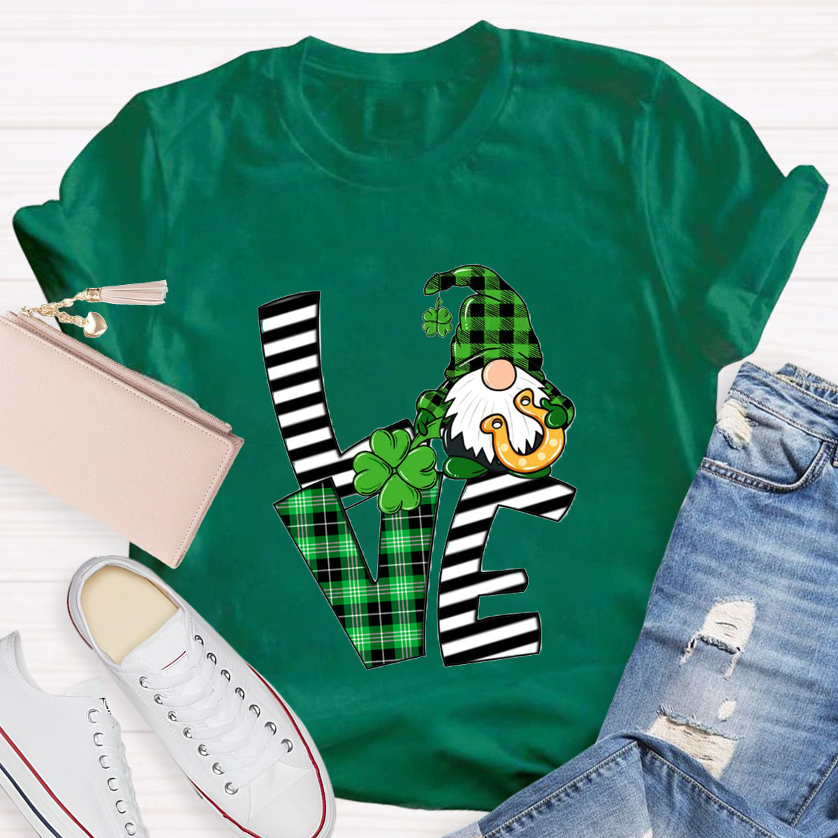 St Patrick's Day Love Gnome T-Shirt