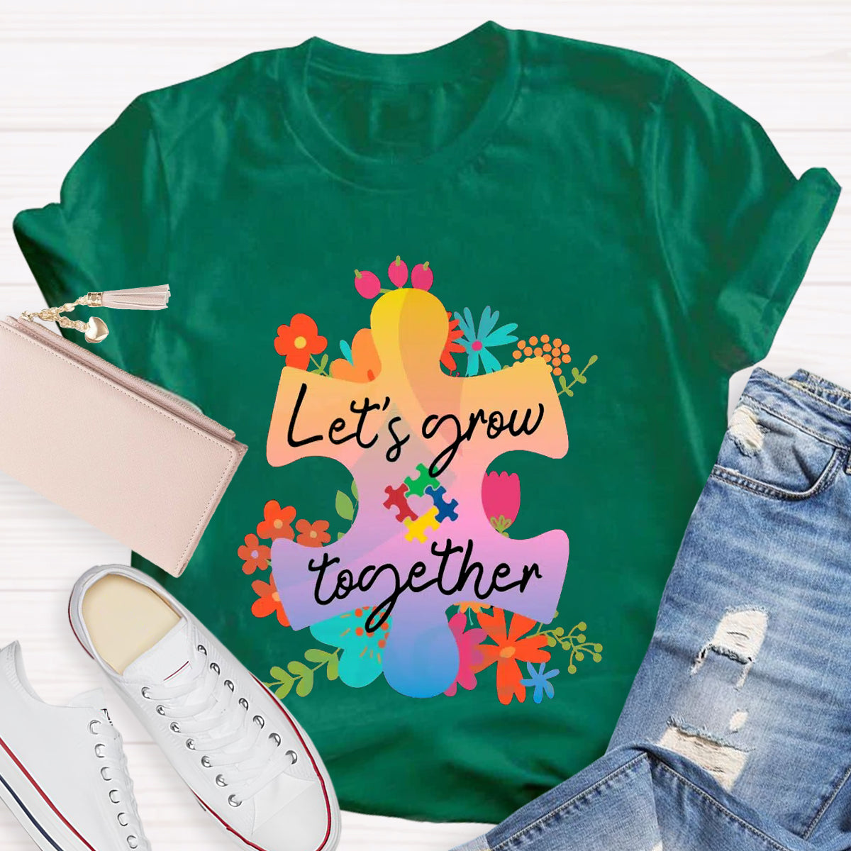 Let's Grow Together Teacher T-Shirt