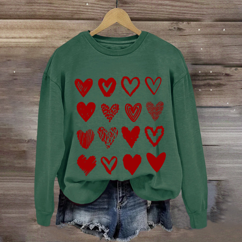 Valentine's Day Cute Heart Sweatshirt