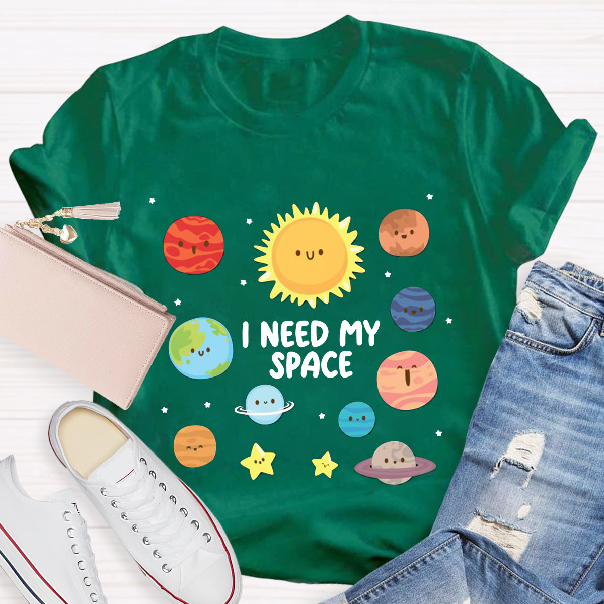 I Need My Space Planets T-Shirt