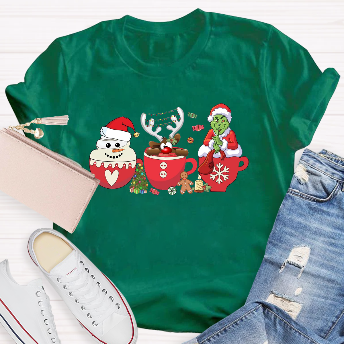 Retro Grinch Christmas Coffee T-Shirt