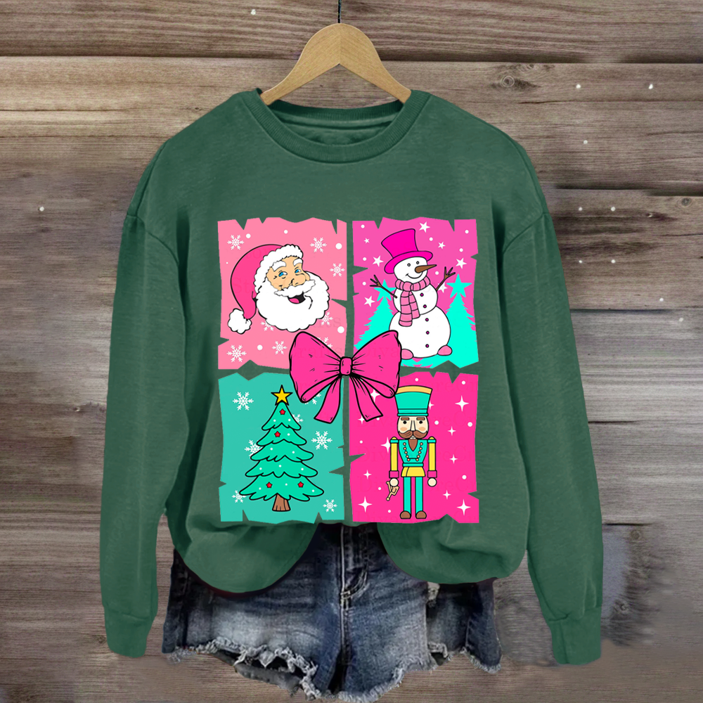 Holiday Season Pink Christmas Sweatshirt