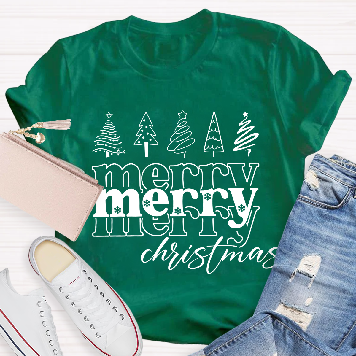 Merry Christmas Tree Teacher T-Shirt