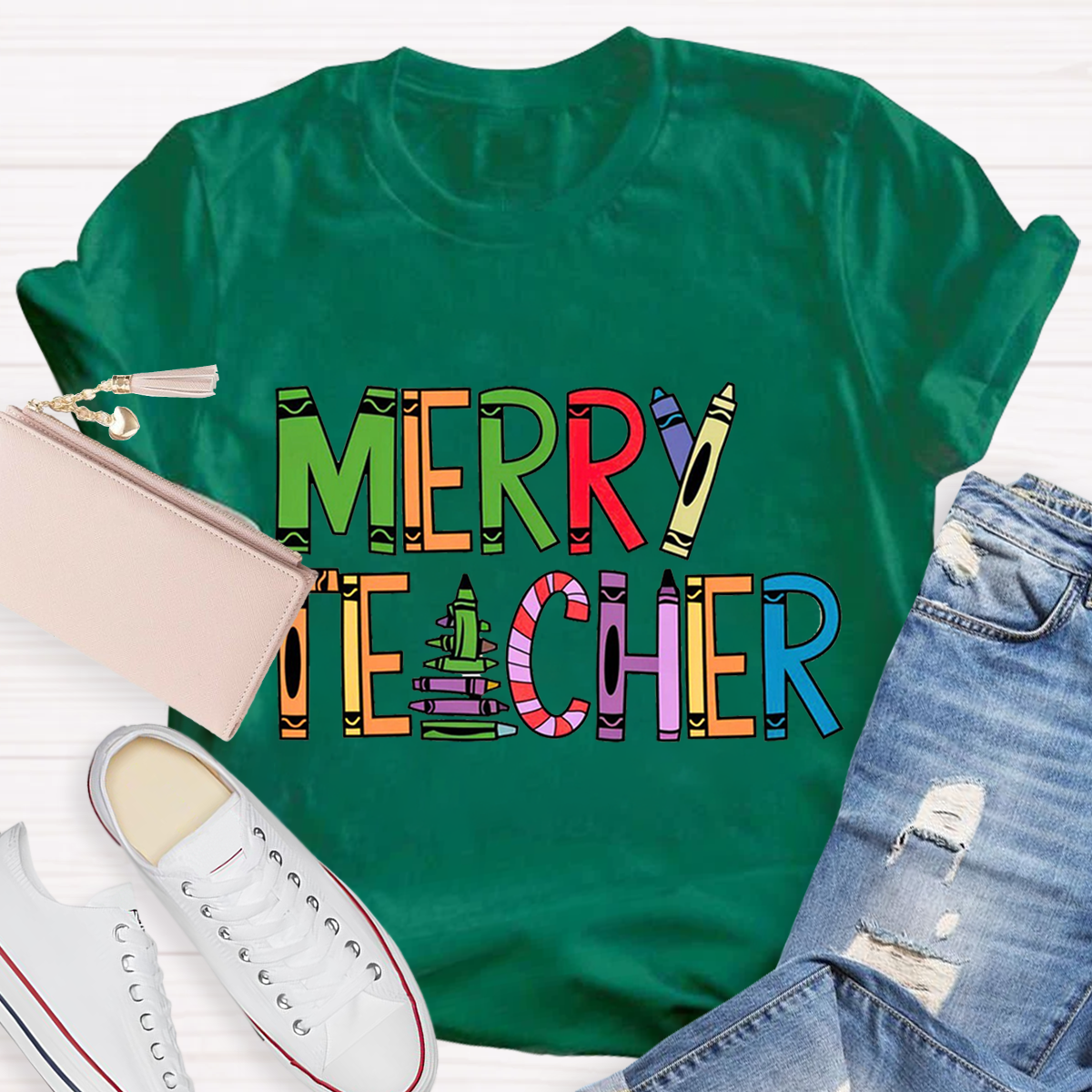 Cute Merry Christmas Teacher T-Shirt