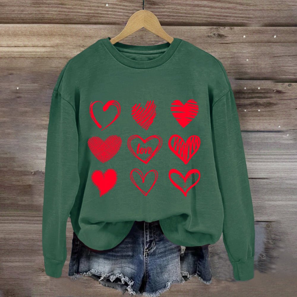 Valentine's Day Cute Love Heart Sweatshirt