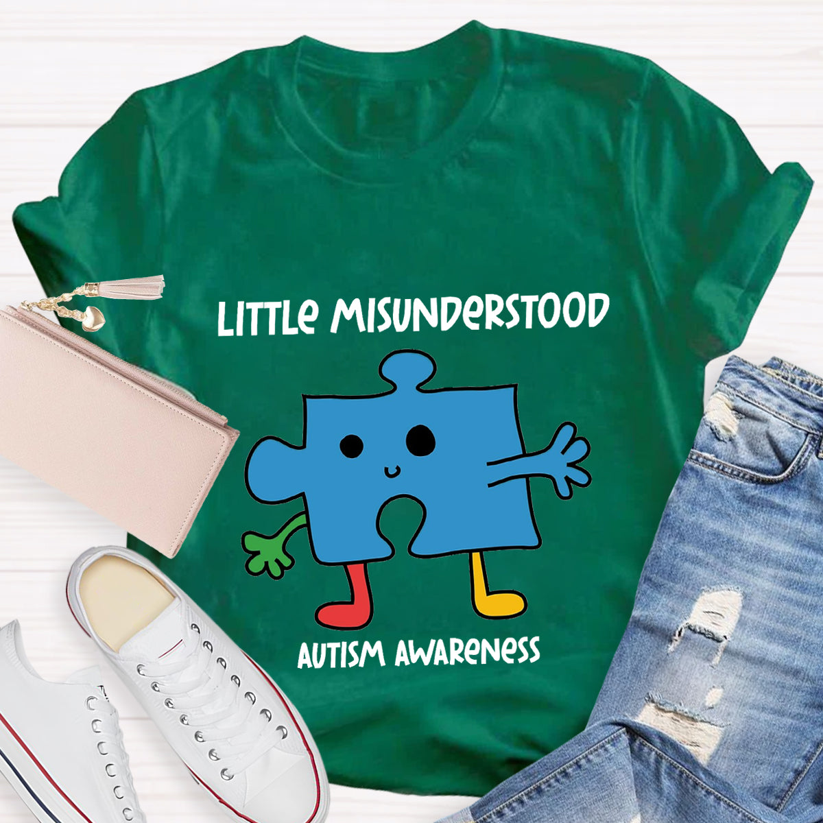 Little Misunderstood Puzzle Autism Awareness T-Shirt