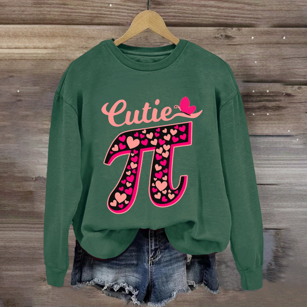 Cutie Pink Pi Math Teacher Sweatshirt