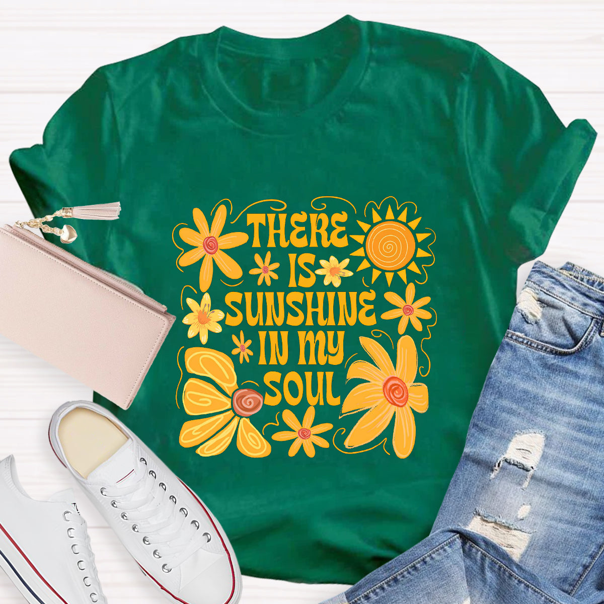 There Is Sunshine In My Soul Floral T-Shirt