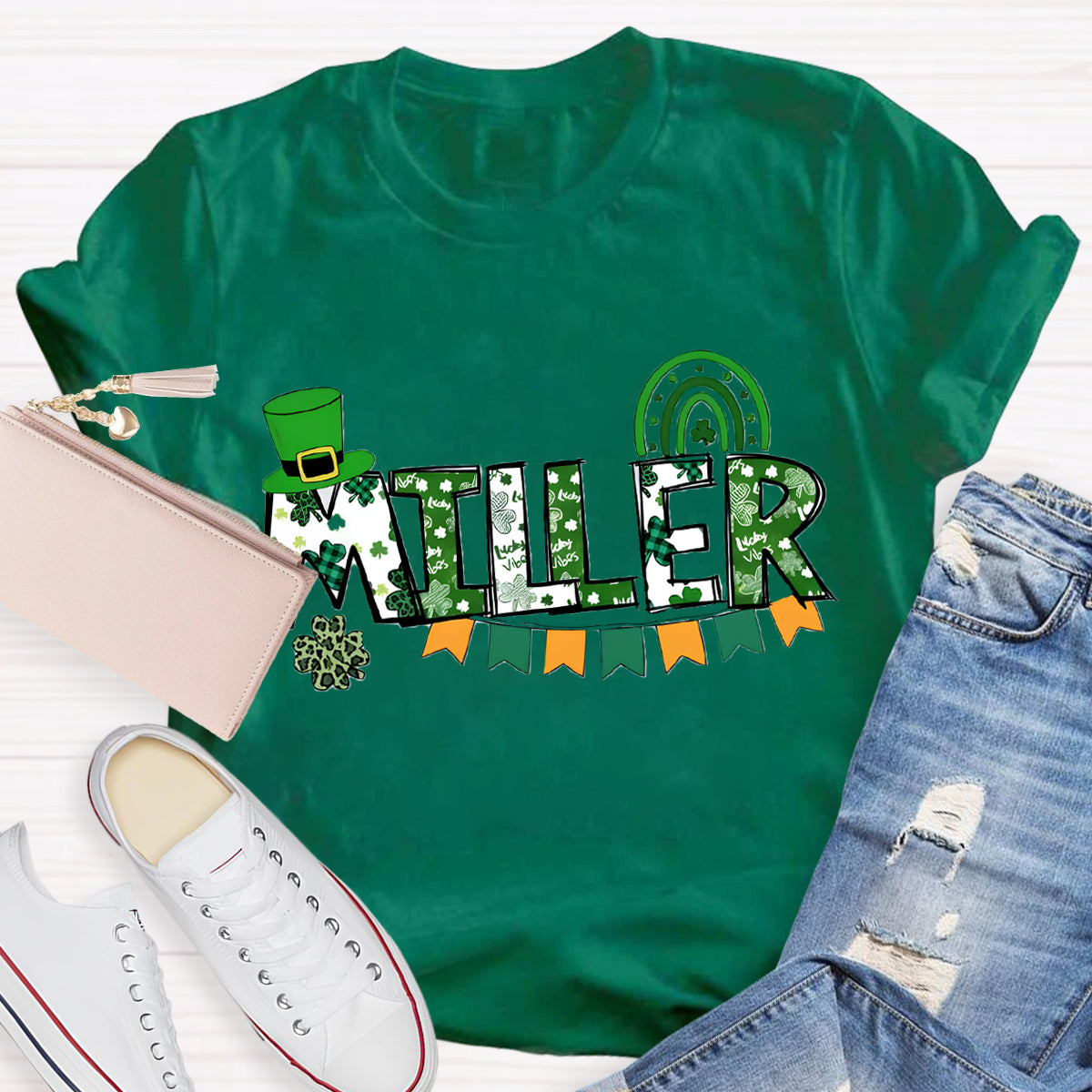 Personalized Name Saint Patricks Day Teacher T-Shirt