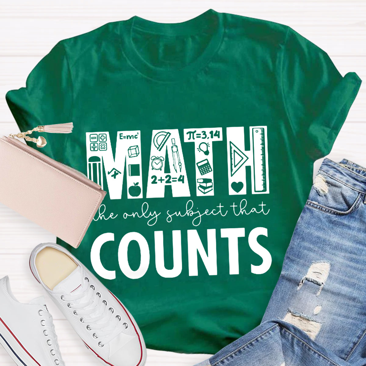 Math The Only Subject That Counts Math Teacher T-Shirt