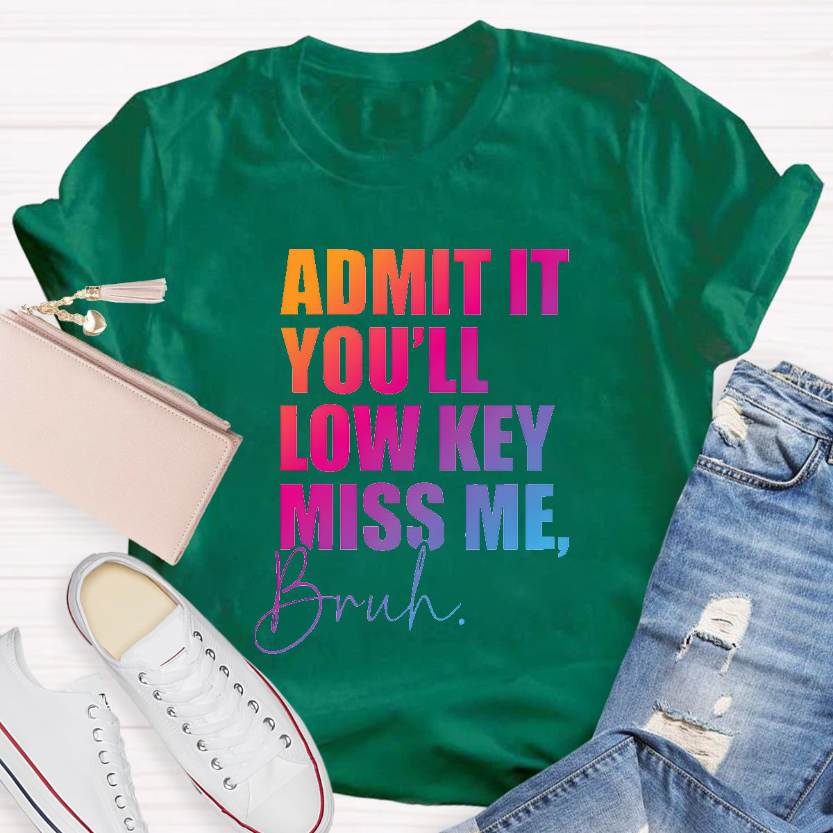 Admit It You'll Low Key Miss Me Teacher T-Shirt