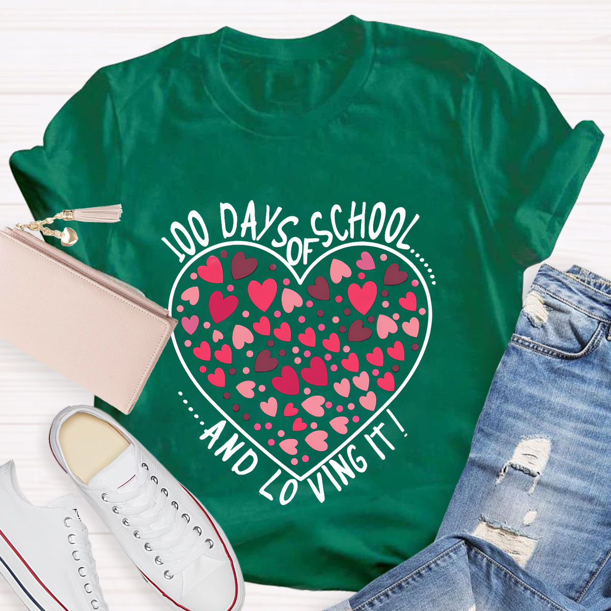 100 Days Of School And Loving It Teacher T-Shirt