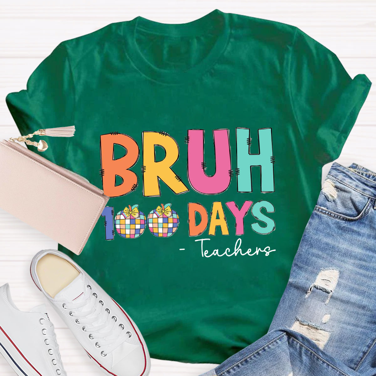 Personalized Text Bruh 100 Days T-shirt