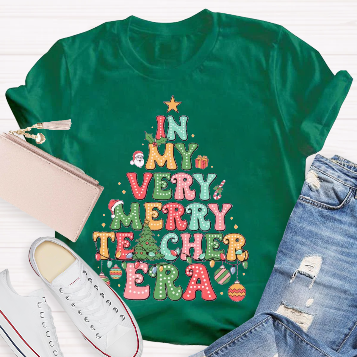 Christmas In My Very Merry Teacher Era T-Shirt