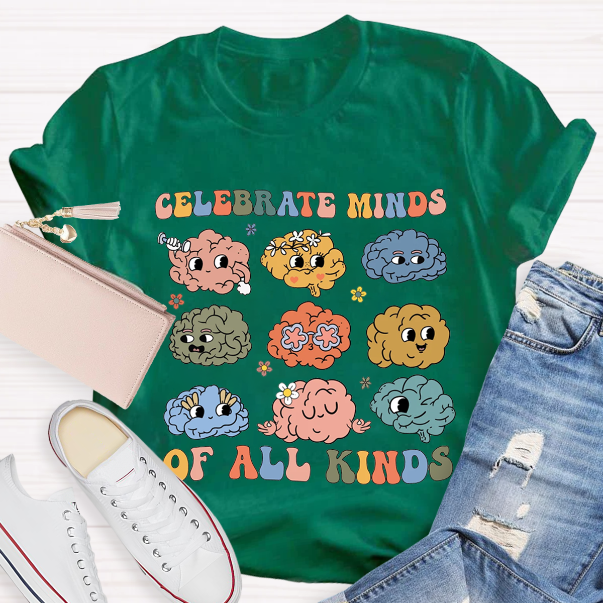 Celebrate Mind Of All Kinds Autism Awareness Special EducTeacher T-Shirt