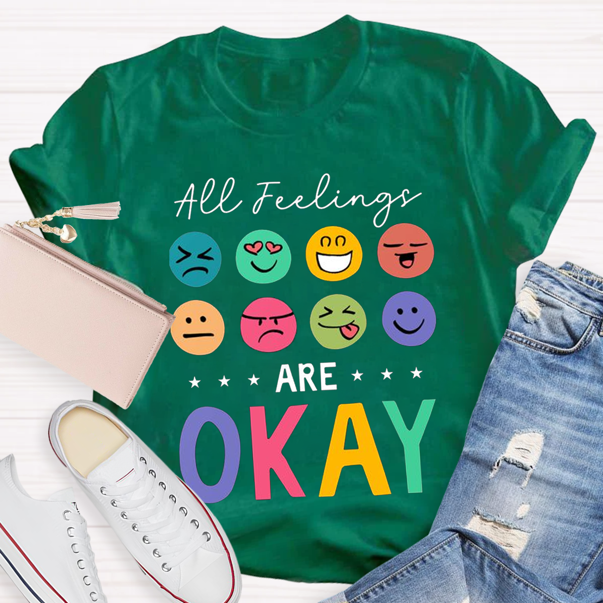 All Feelings Are Ok Teacher T-Shirt