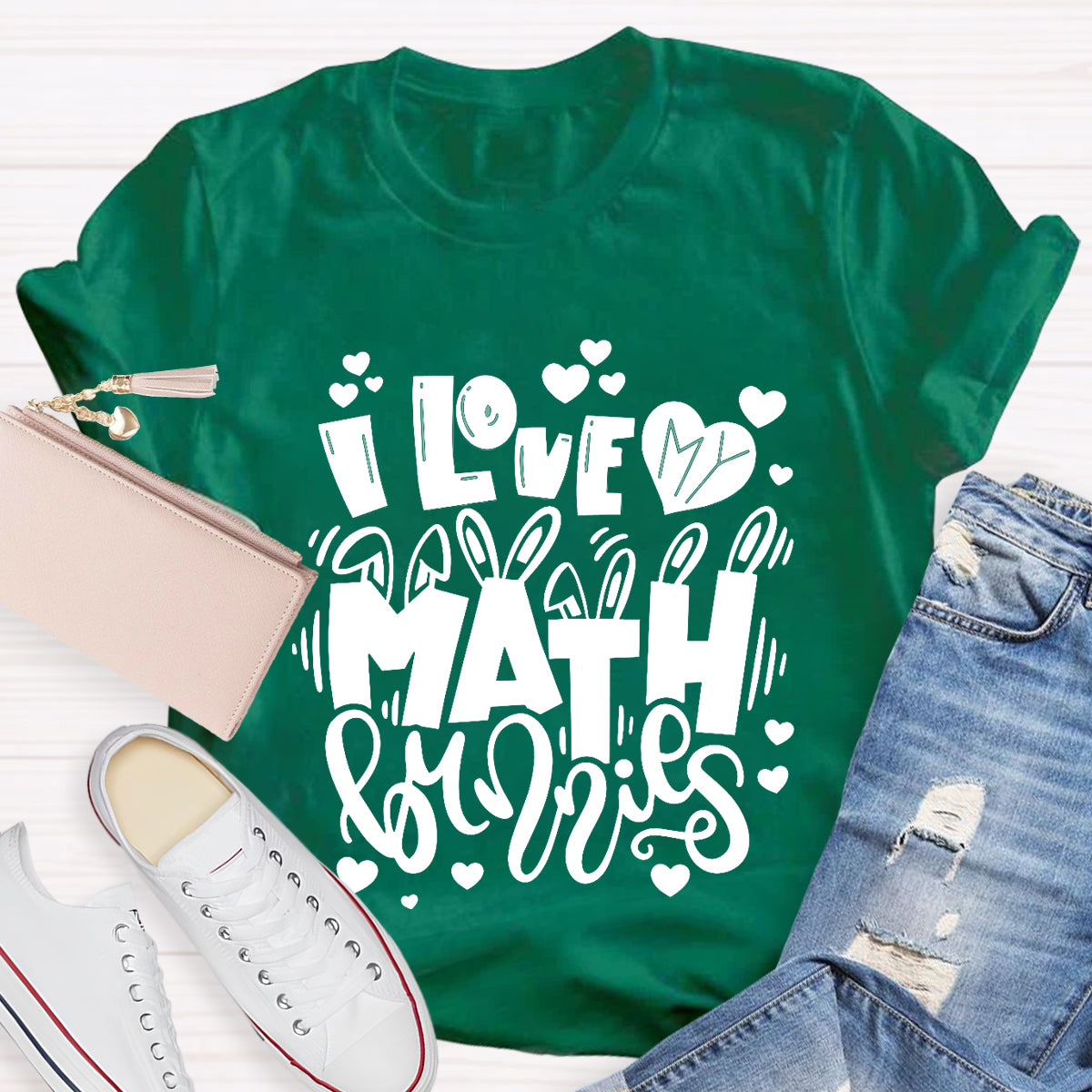 I Love My Math Bunnies Funny Math Teacher T-Shirt